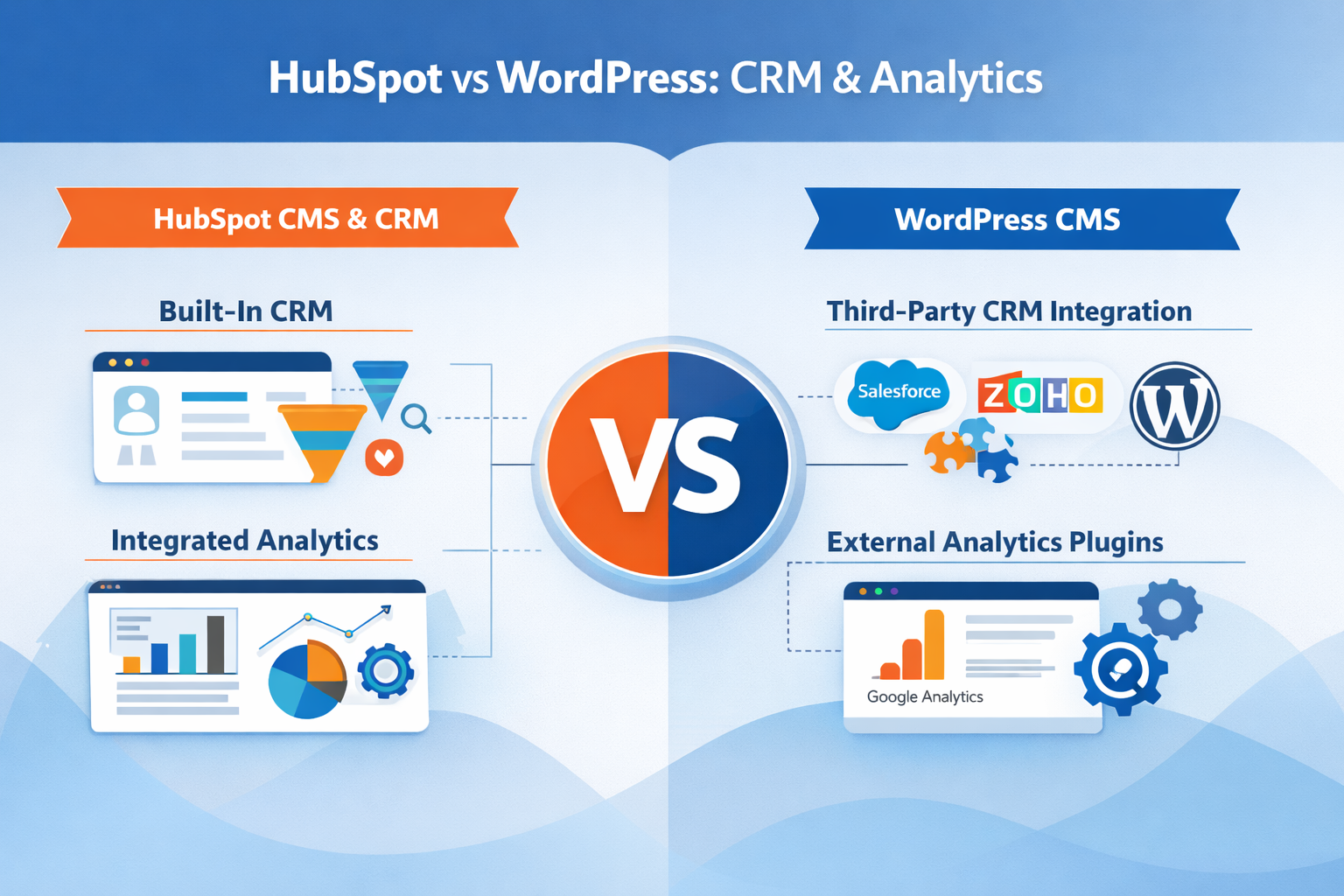 CRM and Analytics - How HubSpot and WordPress Handle Data