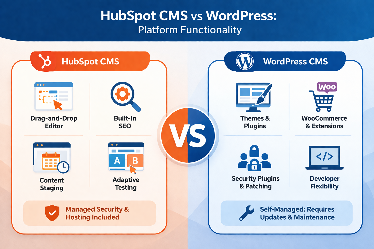 HubSpot CMS and WordPress - Comparing Platform Functionality